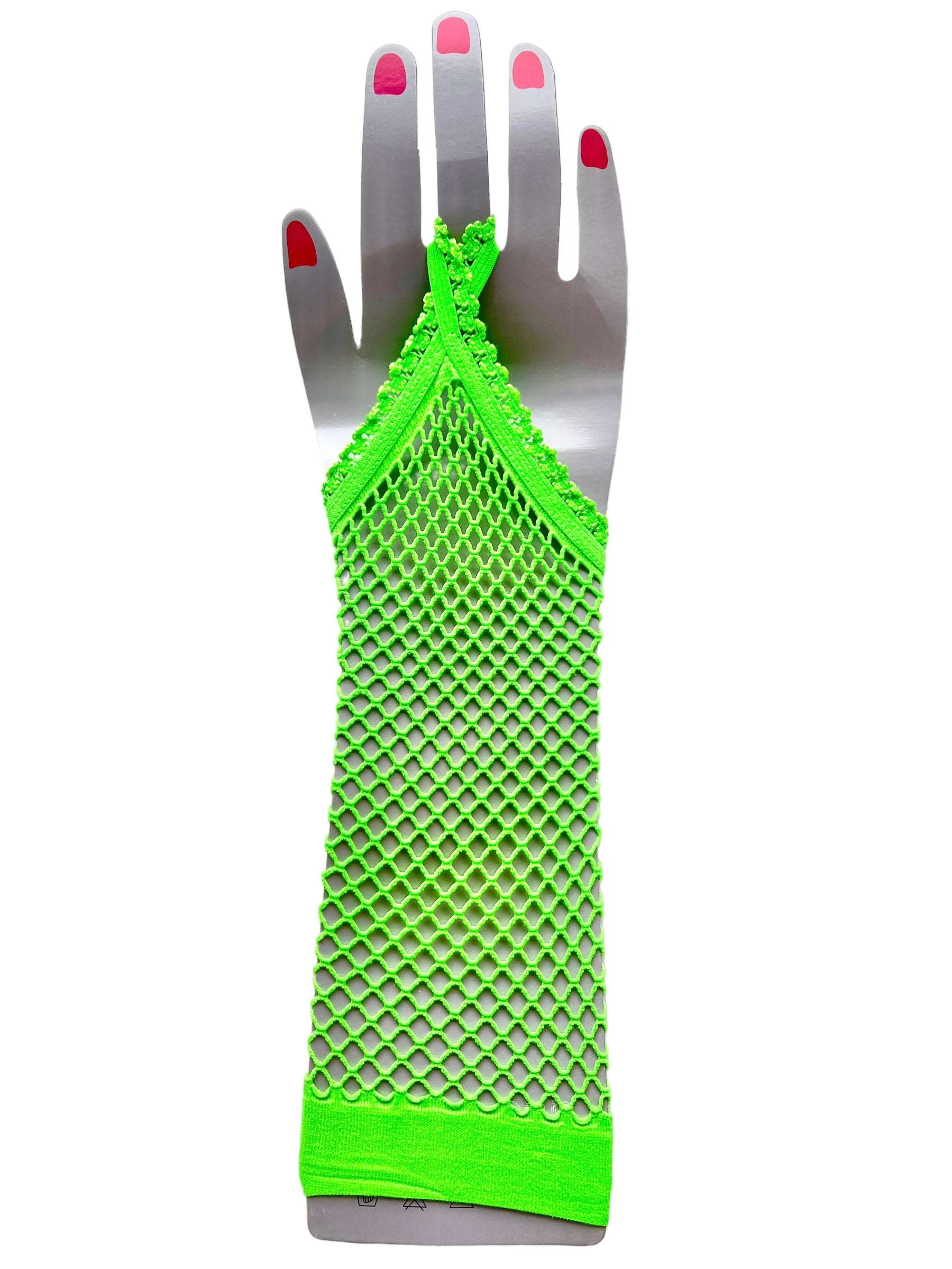 Fishnet Long Fingerloop Gloves