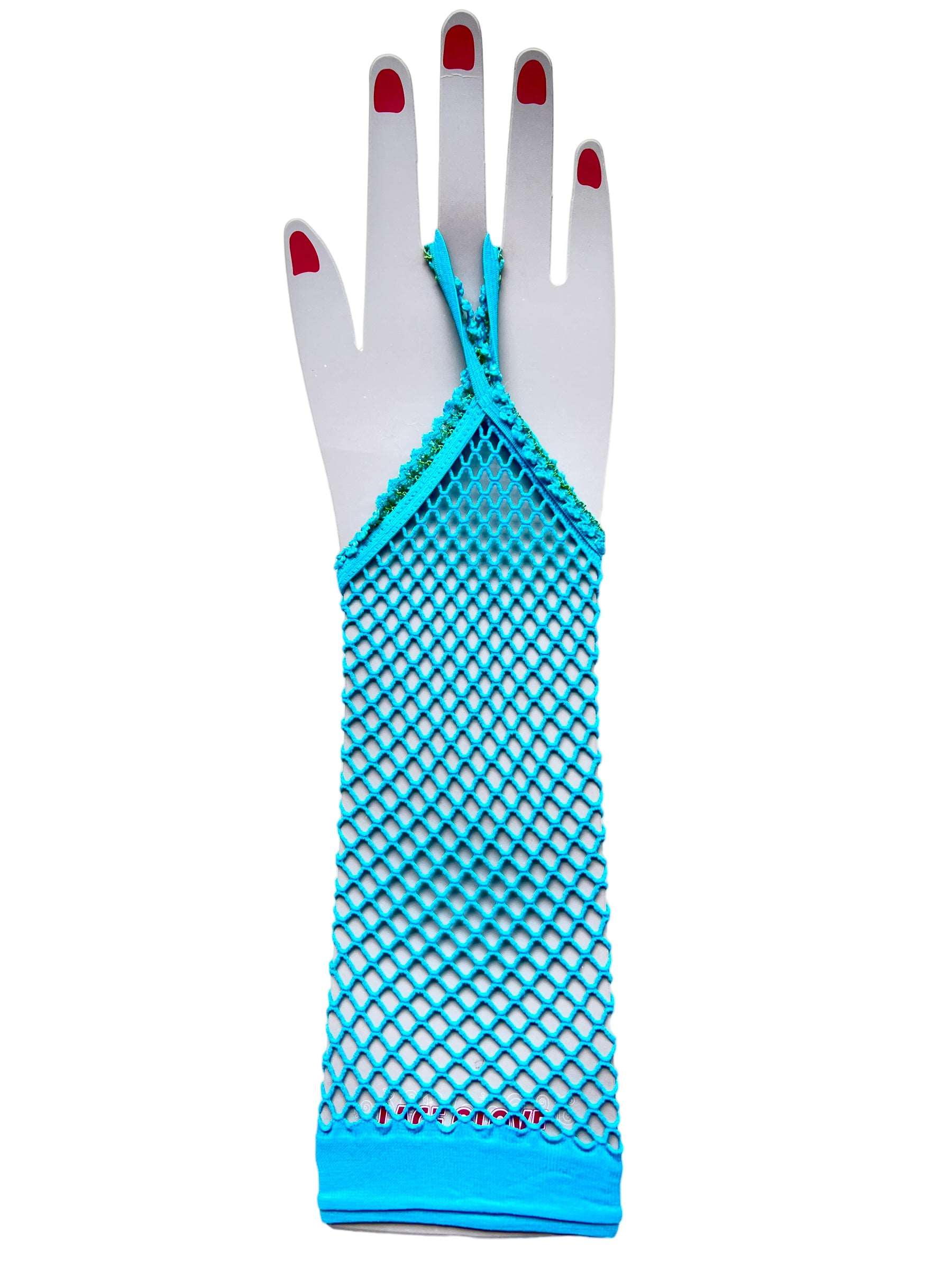 Fishnet Long Fingerloop Gloves
